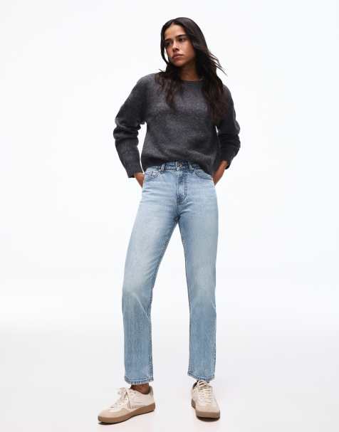 Bershka - Jean mom - Bleu moyen - view 1