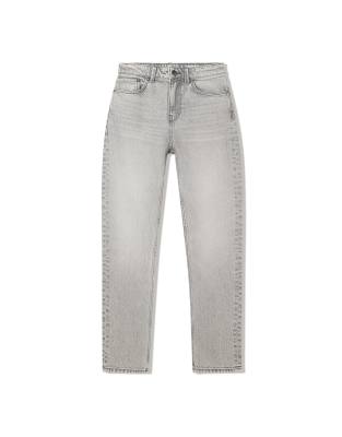 Bershka - Jean mom taille haute coupe confort - Gris clair