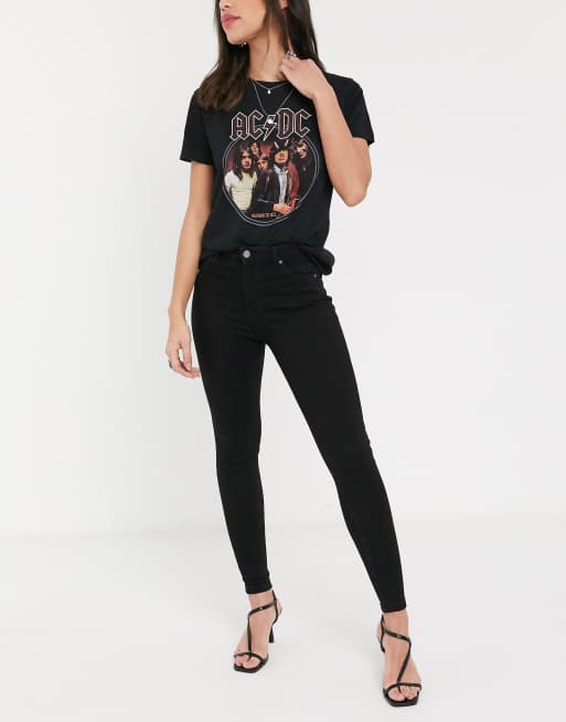 Jean skinny taille haute noir hot sale