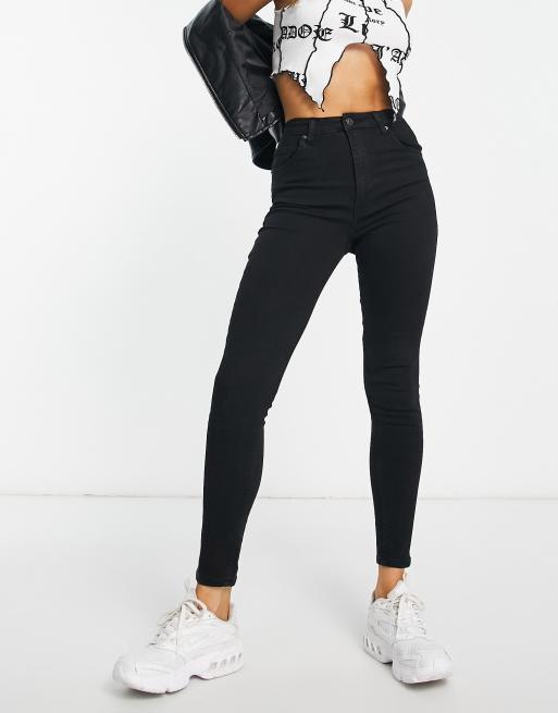 Jean noir best sale taille haute bershka