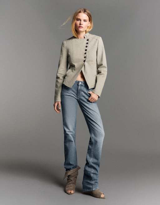 Bershka jean slim taille basse bleu, 2 de 5