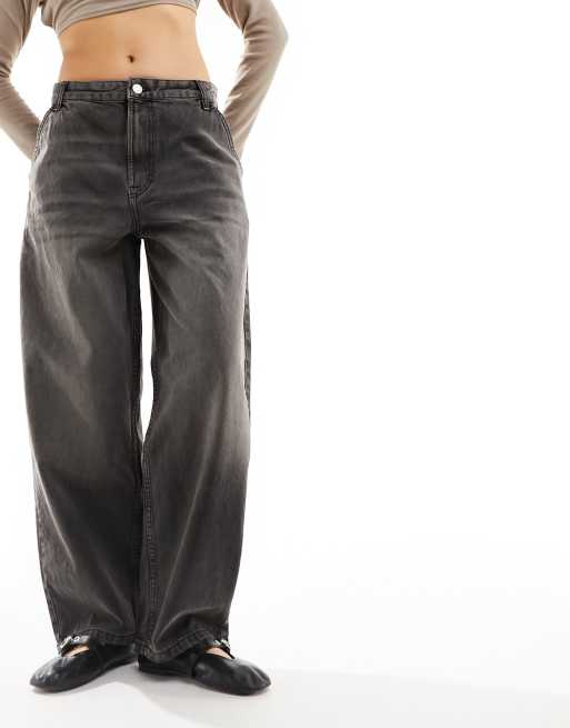 Bershka Jean style skate Gris foncé ASOS