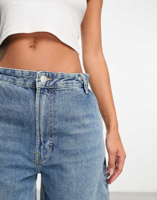 Bershka - Jean style skateur - Bleu moyen délavé effet sali, 2 de 4