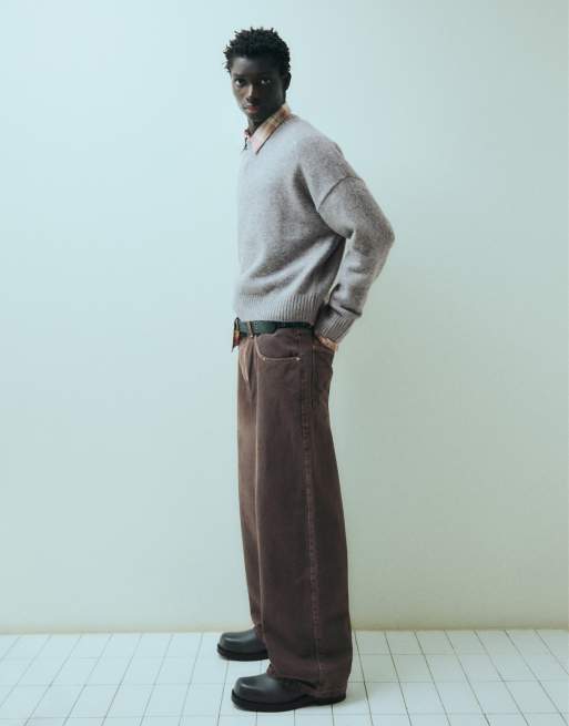 Bershka jean super baggy marron, 2 de 5