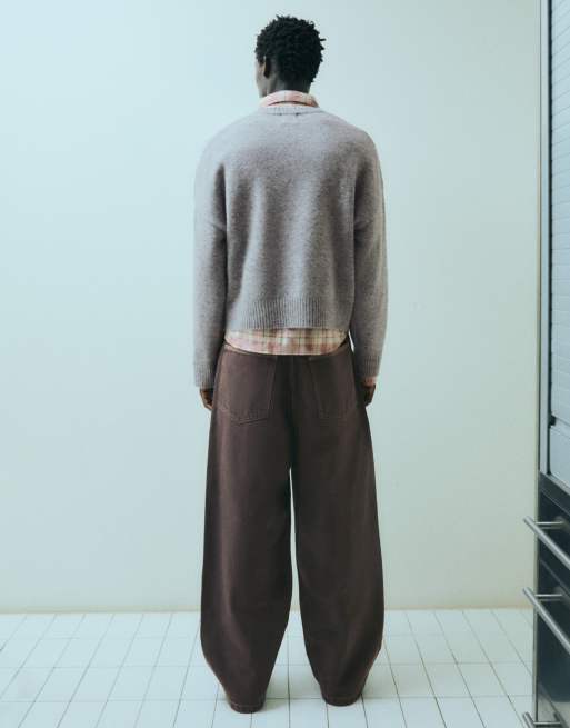 Bershka jean super baggy marron, 4 de 5