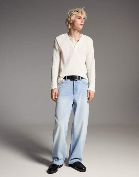 Bershka - Jean ultra baggy - Bleu clair - view 1