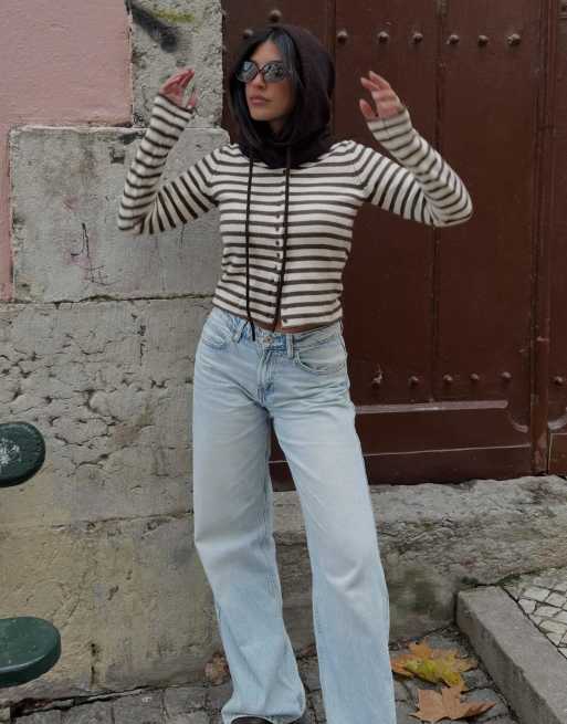 Bershka - Jeans a fondo ampio azzurri, 3 di 4