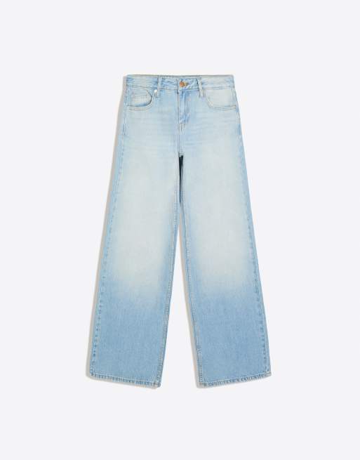 Bershka - Jeans a vita bassa blu medio, 6 di 6
