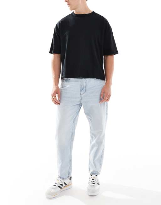 Bershka - Jeans ampi lavaggio blu chiaro