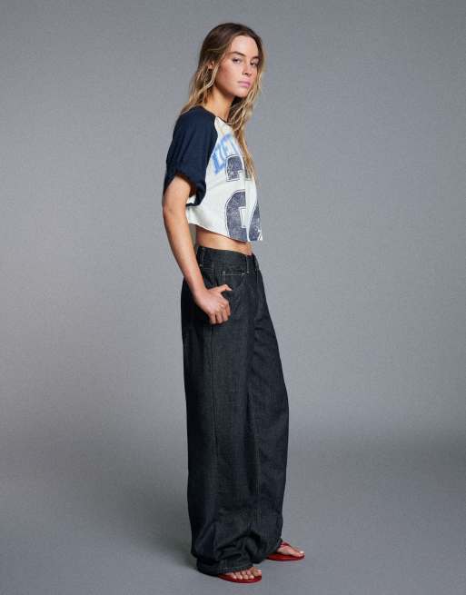 Bershka - Jeans ampi neri, 4 di 5