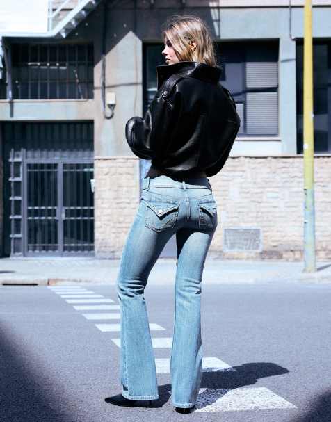 Bershka jeans bootcut blu chiaro - view 1