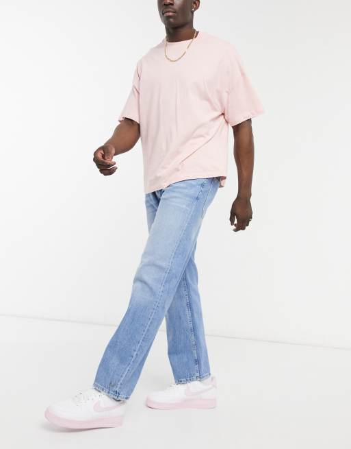 Bershka - Jeans con vestibilità anni '90 blu medio