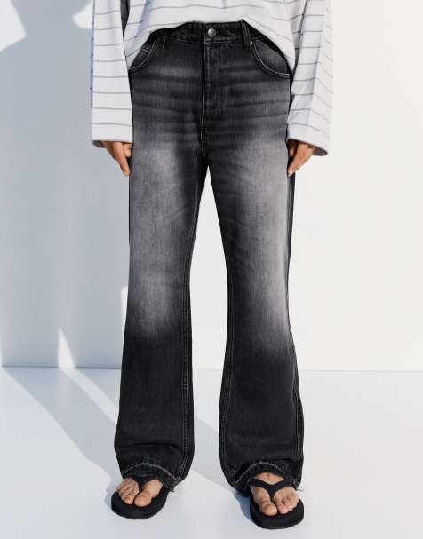 Bershka - Jeans dritti a zampa neri - view 1