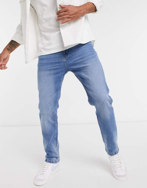 Bershka - Jeans dritti azzurri