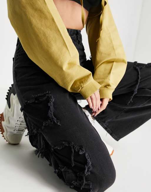 Jeans neri strappati bershka on sale