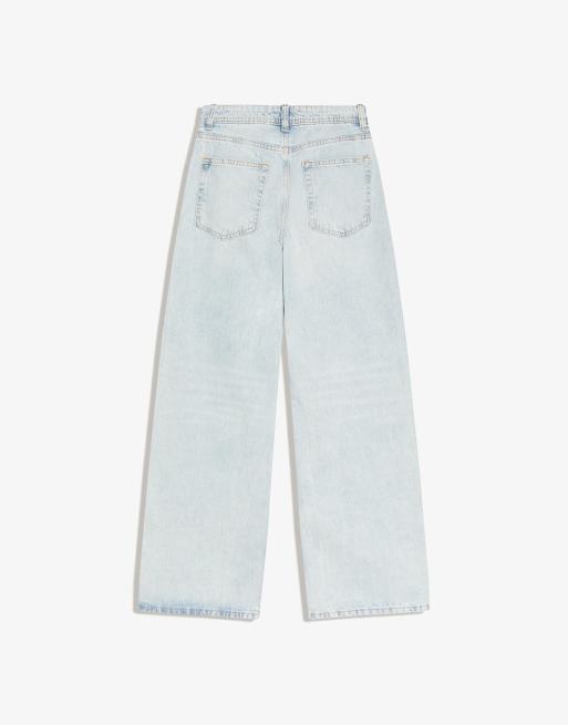Bershka - Jeans extra larghi blu medio, 4 di 4