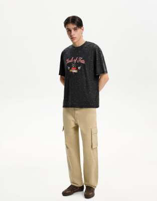 Bershka - Jeans extra larghi cargo color cammello - view 1