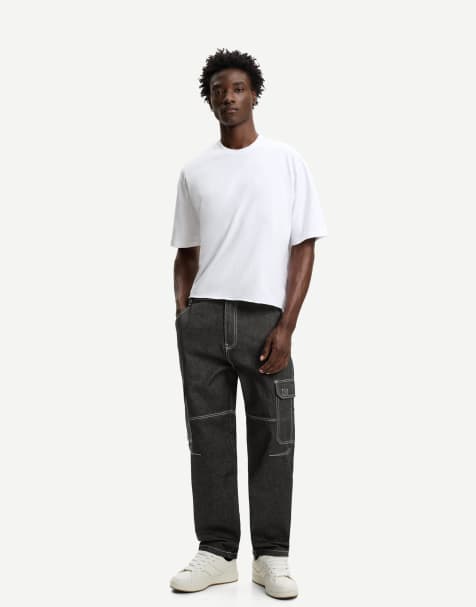 Bershka - Jeans extra larghi cargo neri - view 1