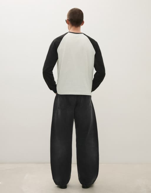 Bershka jeans i twisted fit i svart, 3 av 5