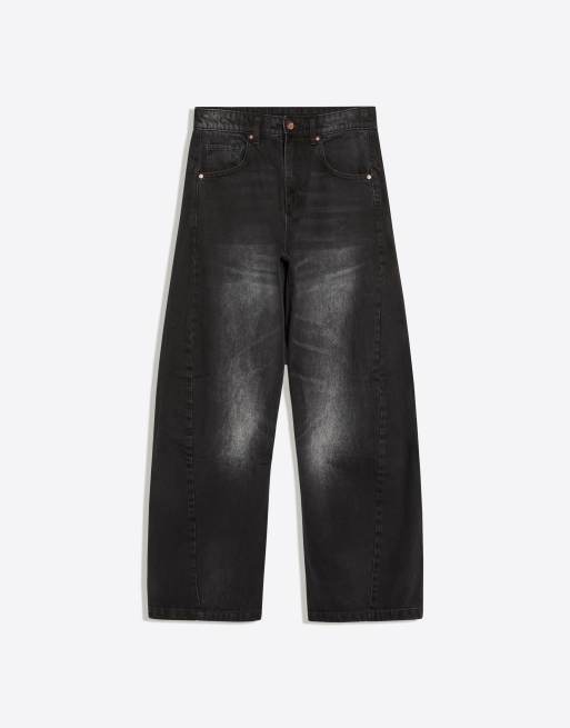 Bershka jeans i twisted fit i svart, 5 av 5