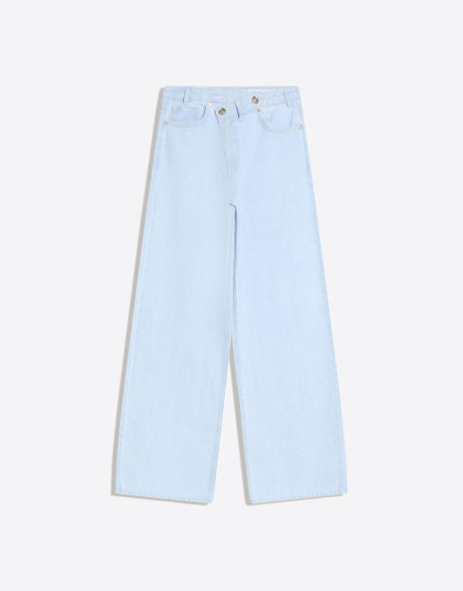 Bershka – Jeans in Hellblau mit weitem Bein, 5 von 6