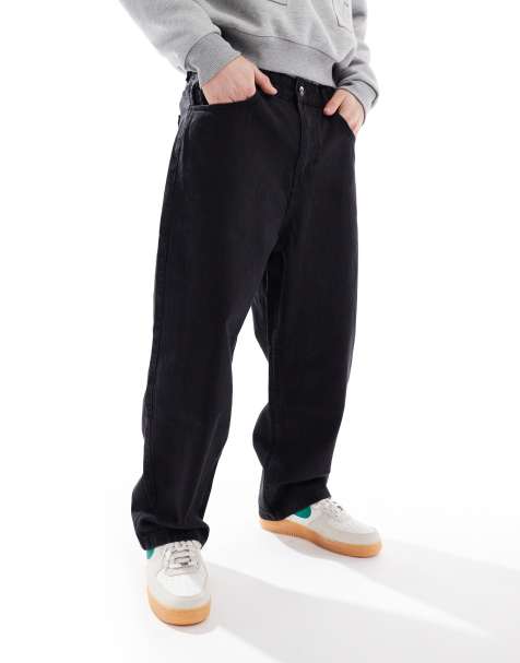 Bershka – Jeans in Schwarz mit normalem Schnitt - view 1