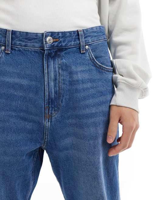 Bershka - Jeans larghi blu, 4 di 5