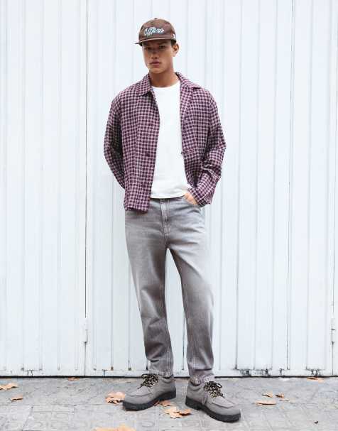 Bershka jeans loose fit grigio chiaro - view 1