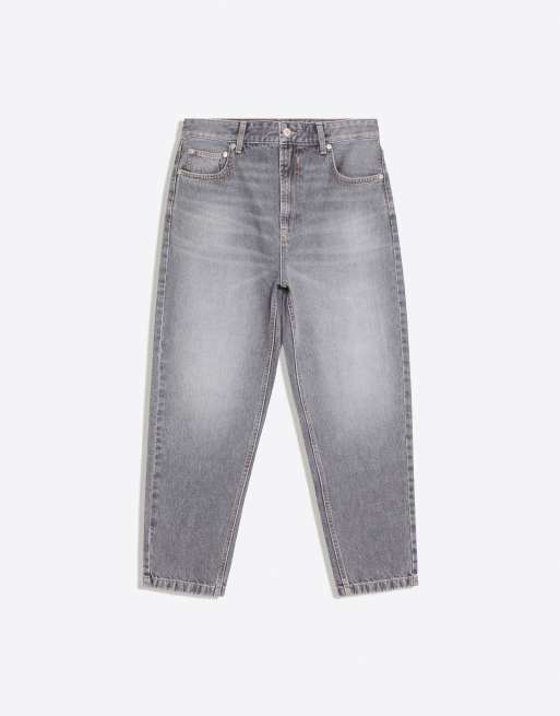 Bershka jeans loose fit grigio chiaro, 5 di 5