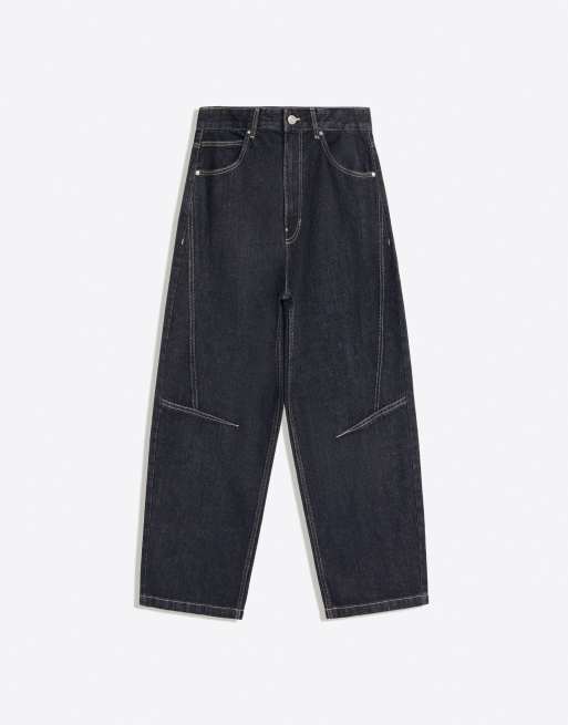 Bershka jeans med sömmar i blått, 6 av 6