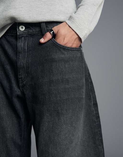 Bershka jeans med tvinnade ben i svart, 4 av 5