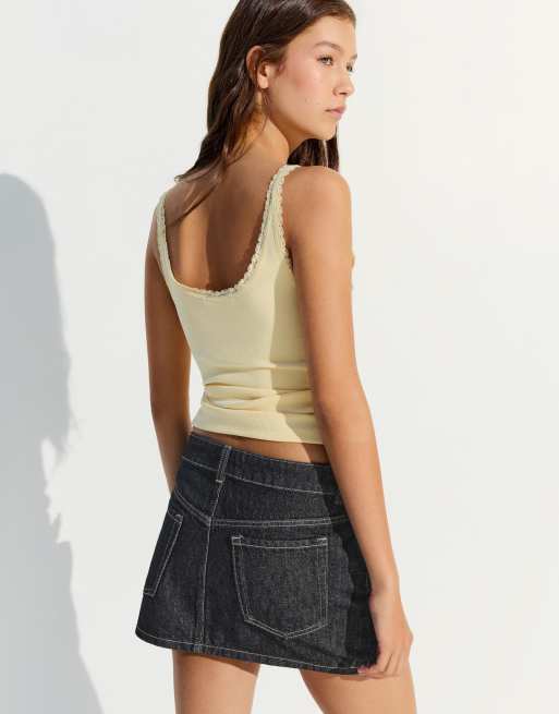 Bershka – Jeans-Minirock in Blau, 3 von 4