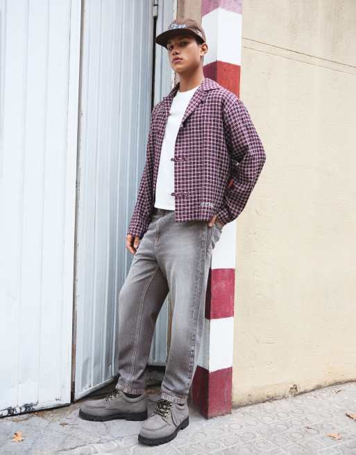 Bershka Jeans mit lockerem Schnitt in Hellgrau, 4 von 5