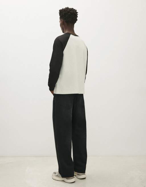 Bershka Jeans mit lockerem Schnitt in Schwarz, 3 von 6