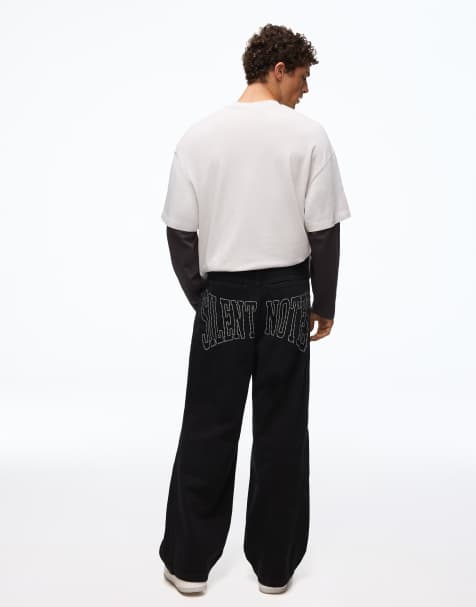 Bershka jeans neri con borchie - view 1