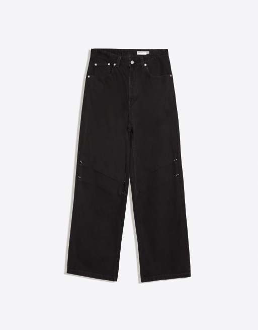 Bershka jeans neri con borchie, 5 di 5