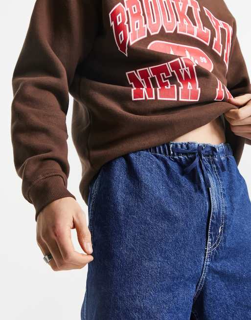 Bershka - Jeans stile paracadutista blu scuro, 2 di 4