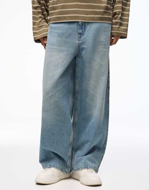 Bershka - Jeans super ampi blu medio - view 1
