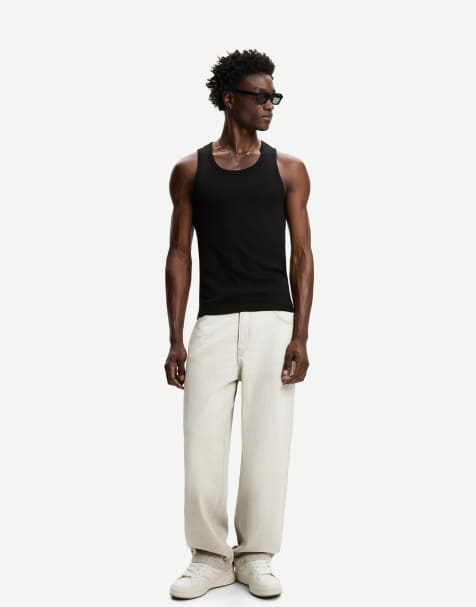 Bershka - Jeans super larghi color grigio chiaro - view 1