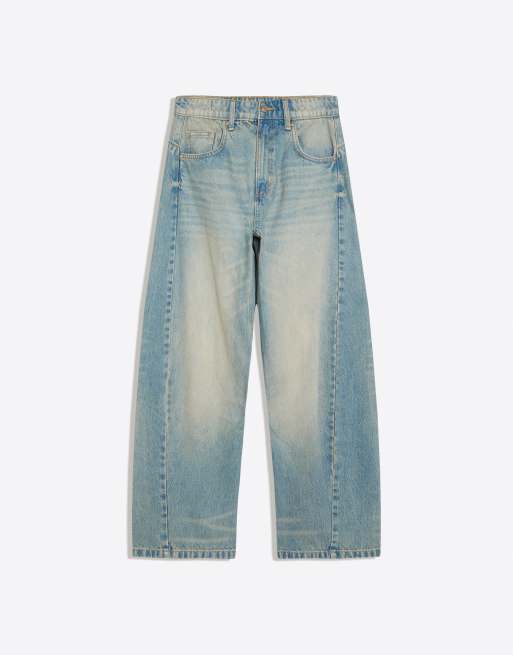 Bershka - Jeans twisted fit blu, 5 di 5