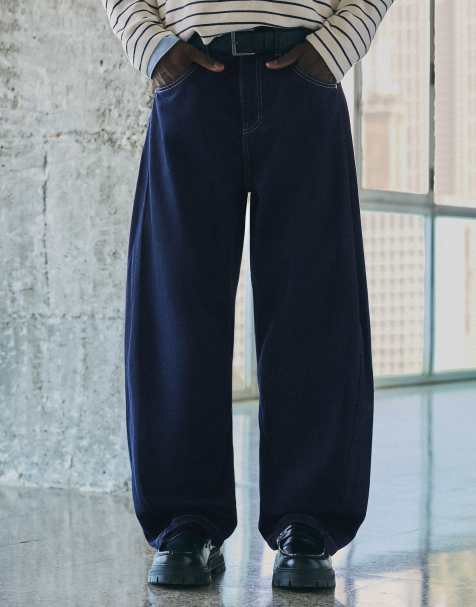 Bershka - Jeans twisted fit blu - view 1