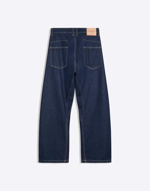Bershka - Jeans twisted fit blu, 6 di 6