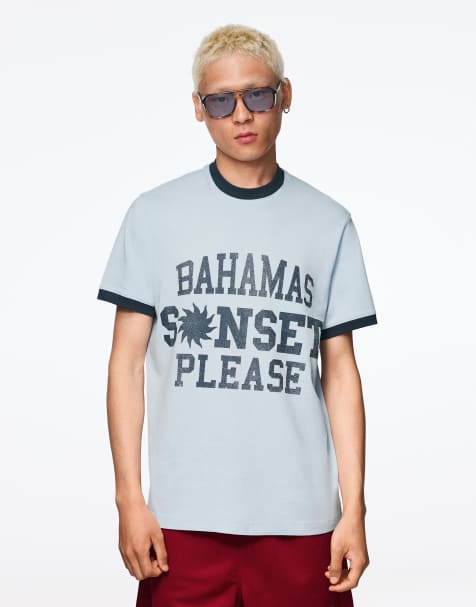 Bershka – Jeansblå t-shirt med korta ärmar - view 1