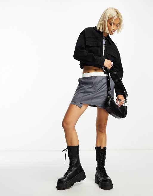 Bershka – Jeansowa kurtka trucker z imitacji denimu w stylu utility, 4 z 4
