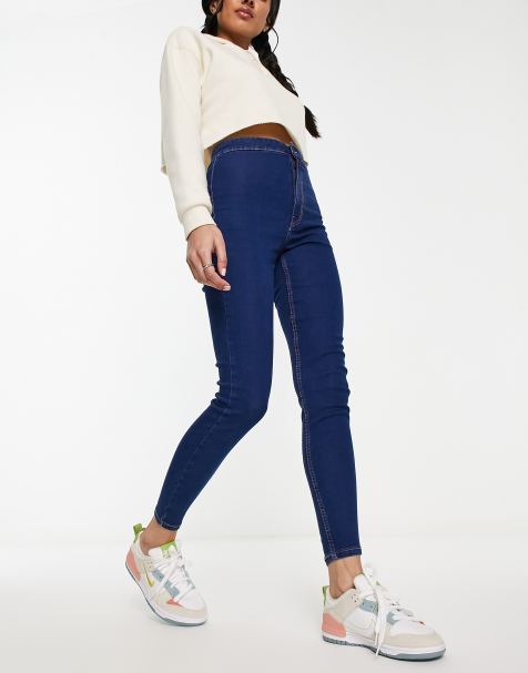 New Look Mid Rise Lift And Shape Emilee Jeggings - Blue