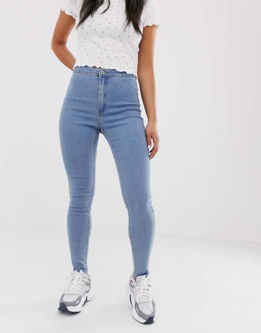 Bershka jegging in light blue | ASOS