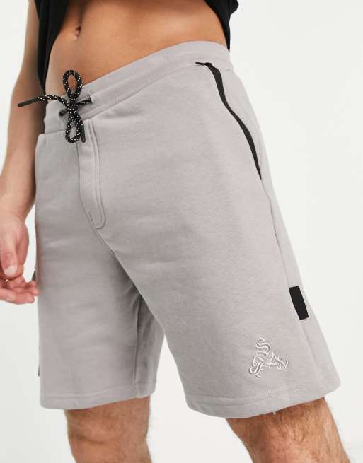 Bershka jersey cargo shorts in gray ASOS