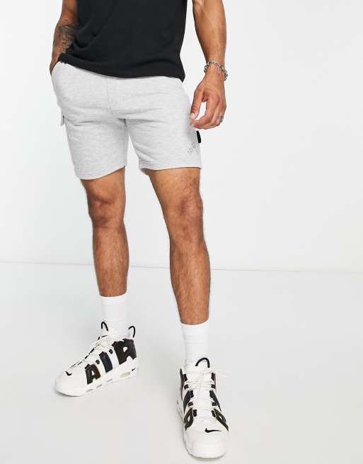 Bershka jersey cargo shorts in grey ASOS