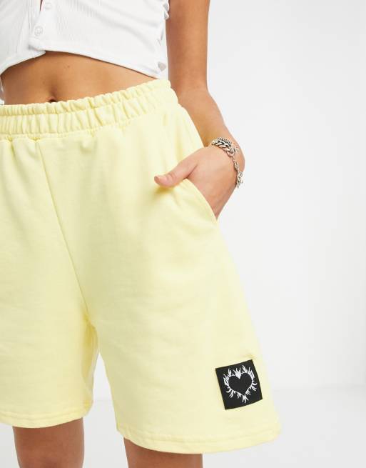 Yellow 2025 jogger shorts