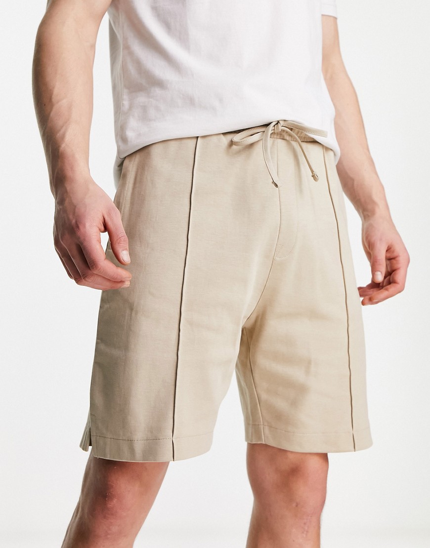 jersey short in stone-Green